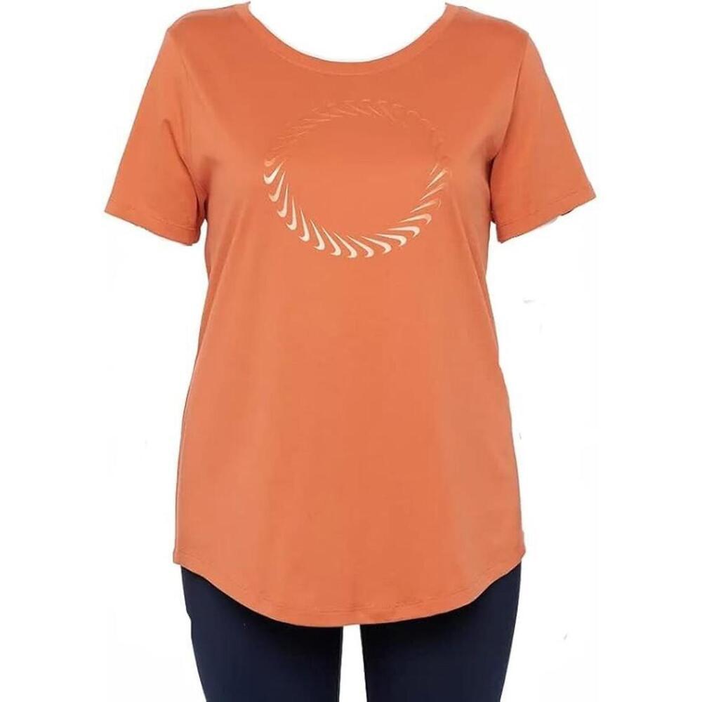 New Nike Womens Plus Size Icon Clash Graphic Tee, Color: Light Sienna, Size: 1X